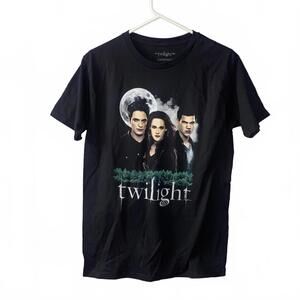 Twilight Saga Graphic Tee Black Shirt Womens M 2025 Print Y2K Grunge Fandom Top